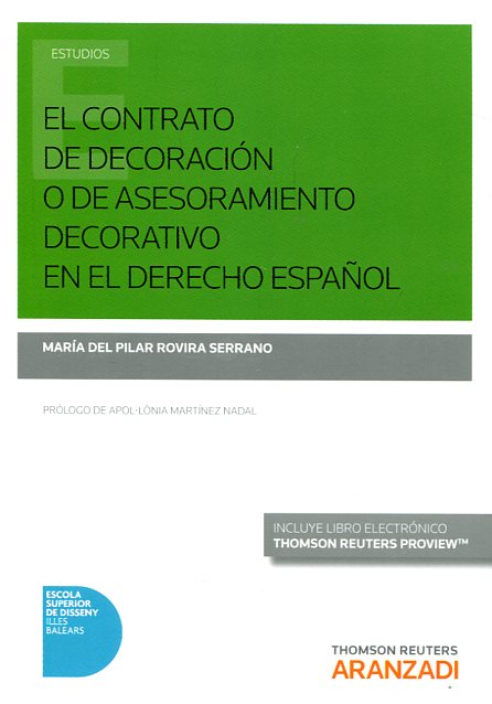 El Contrato de decoración o de asesoramiento decorativo en el derecho español